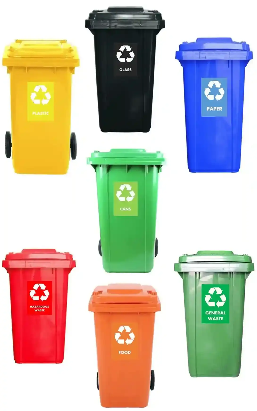 240L red hazardous waste wheelie bin