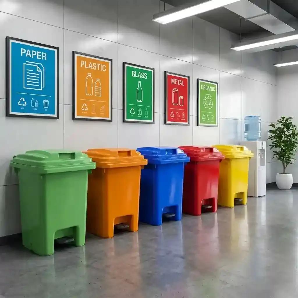 60L pedal bin UV stabilised HDPE hands free waste bin in multiple colours for commercial use