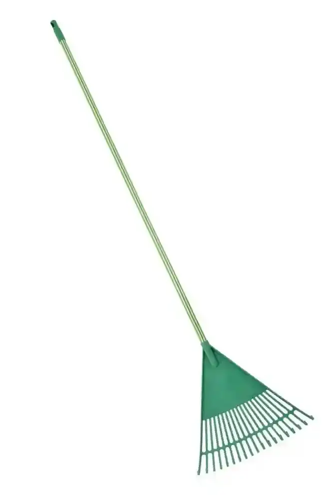 Thumbnail: Lightweight and ergonomic deluxe plastic leaf rake, perfect for clearing leaves and debris in gardens and lawns.