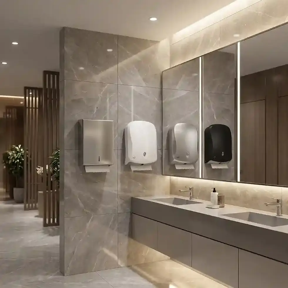Thumbnail: ticra paper towel dispenser South Africa folded wall mounted washroom hygiene dispenser