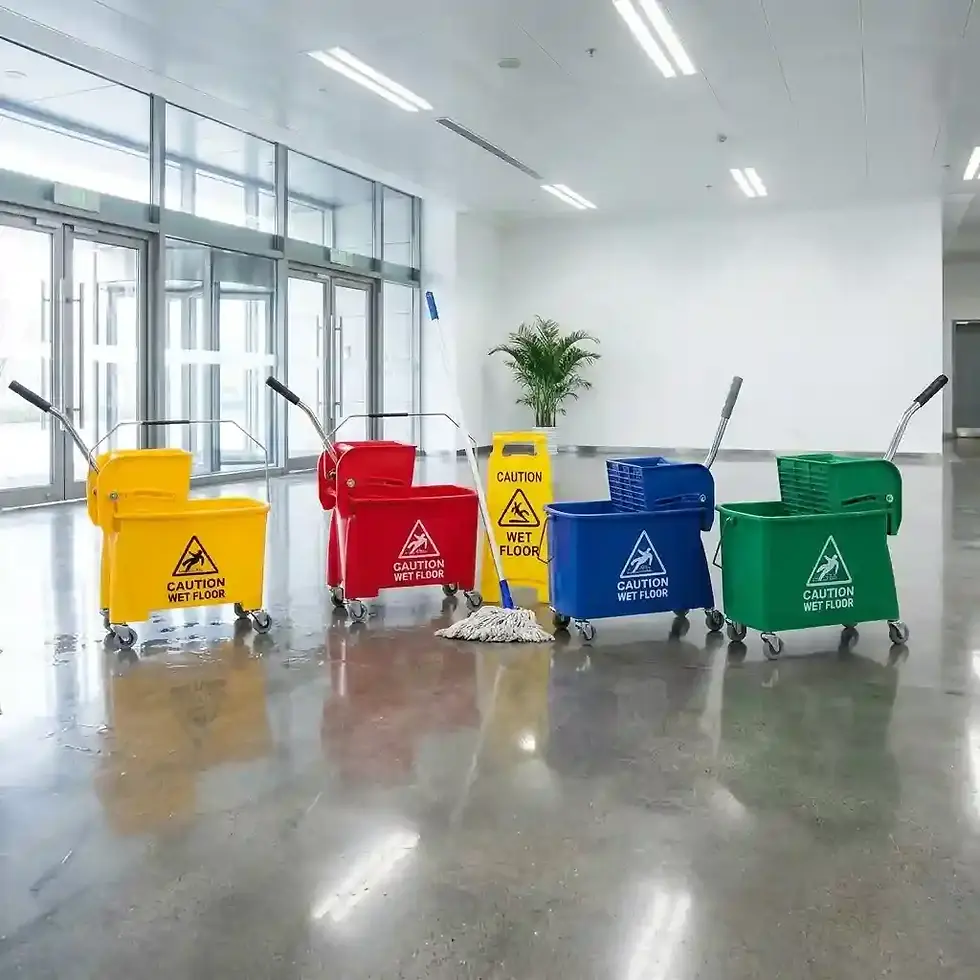 20L mopping trolley wringer bucket for floor cleaning and commercial cleaning use