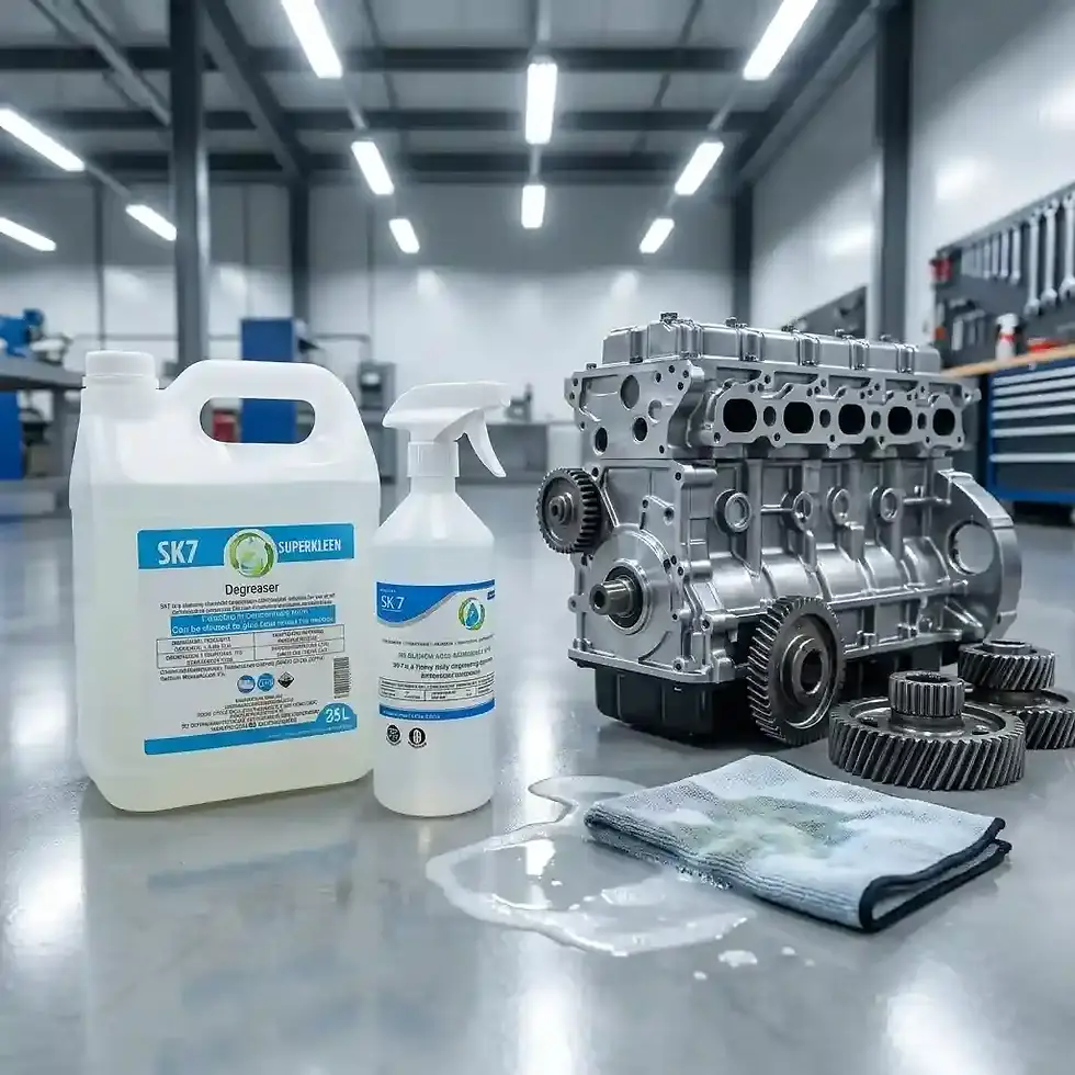 SK7 Superkleen industrial-strength degreaser and multi-purpose cleaner 1L and 5L for heavy-duty cleaning