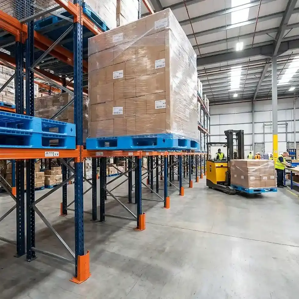 Thumbnail: industrial 1200 x 1200 plastic pallet for freight warehousing and heavy duty load handling