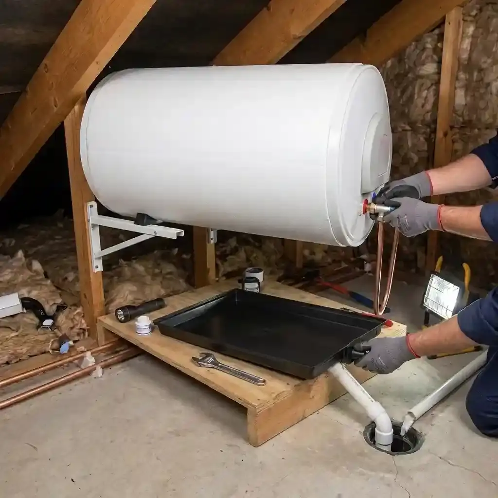 150L to 200L geyser drip tray 1580 x 600 x 90mm spill containment tray in 7 colours for industrial use