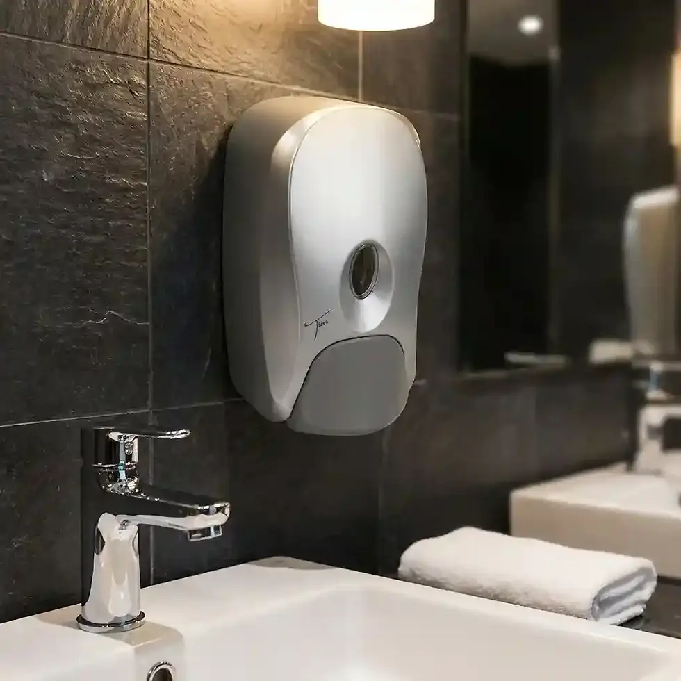Thumbnail: commercial refillable soap dispenser for washroom hygiene and facility cleaning systems