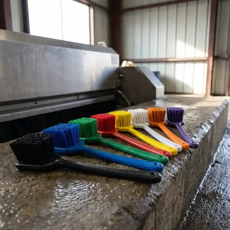 Thumbnail: commercial floor scrub brush long handle
