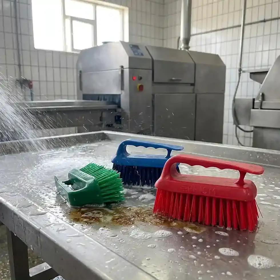 Thumbnail: colour coded industrial scrub brush