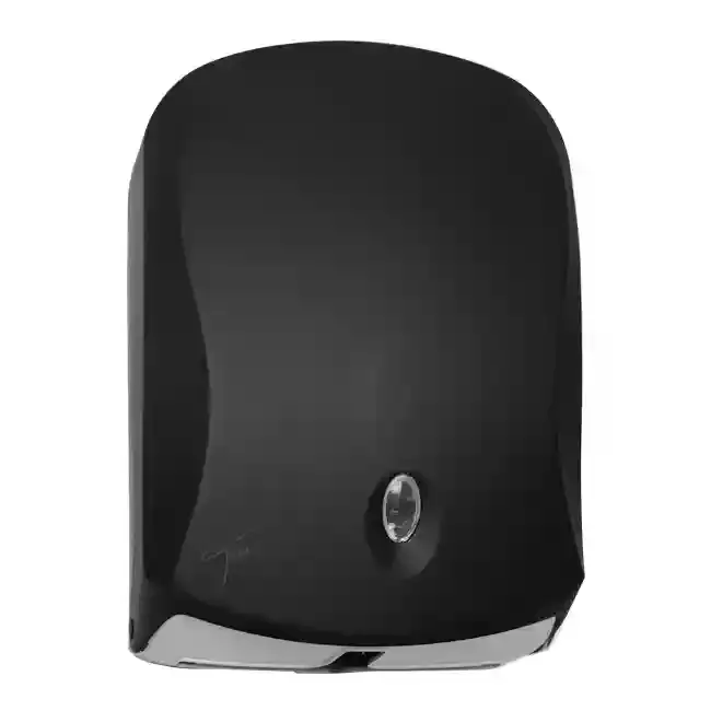 Matt black plastic Ticra paper towel dispenser