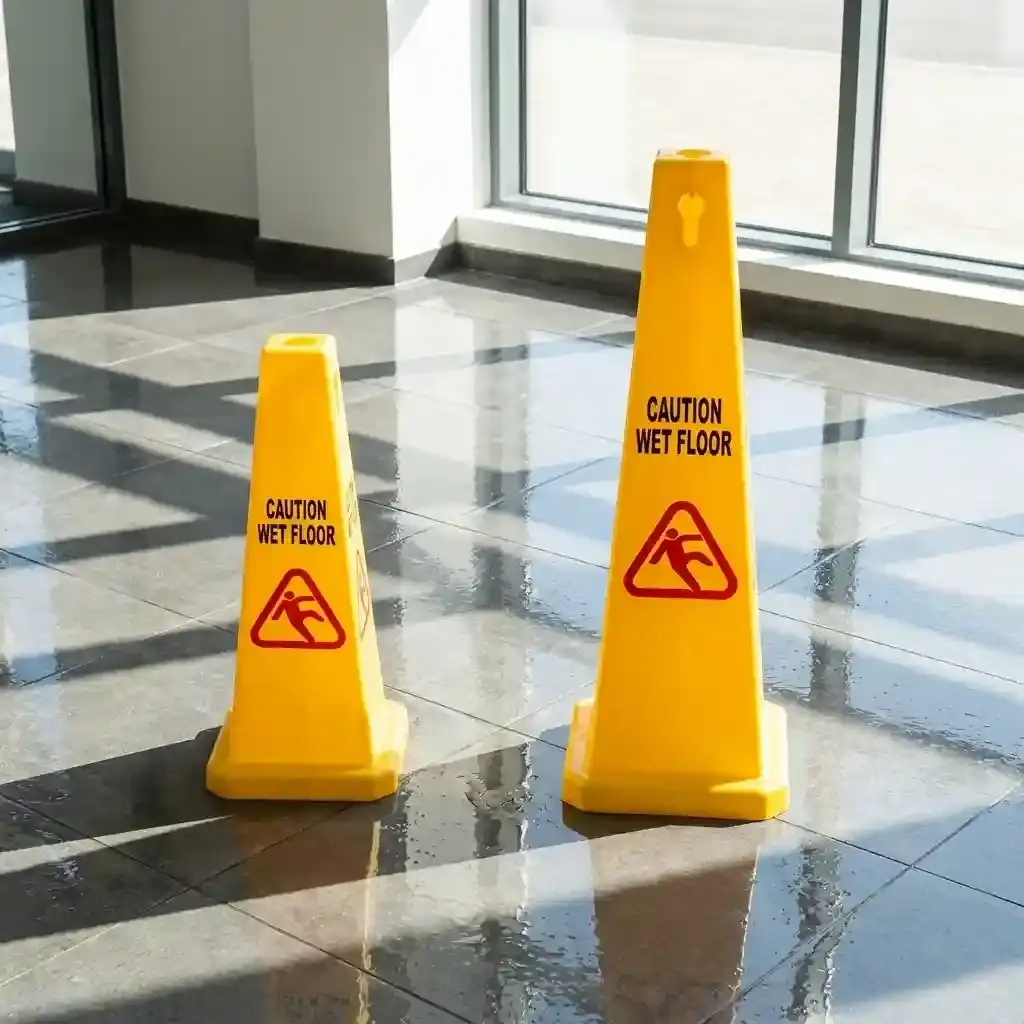 wet floor warning cone
