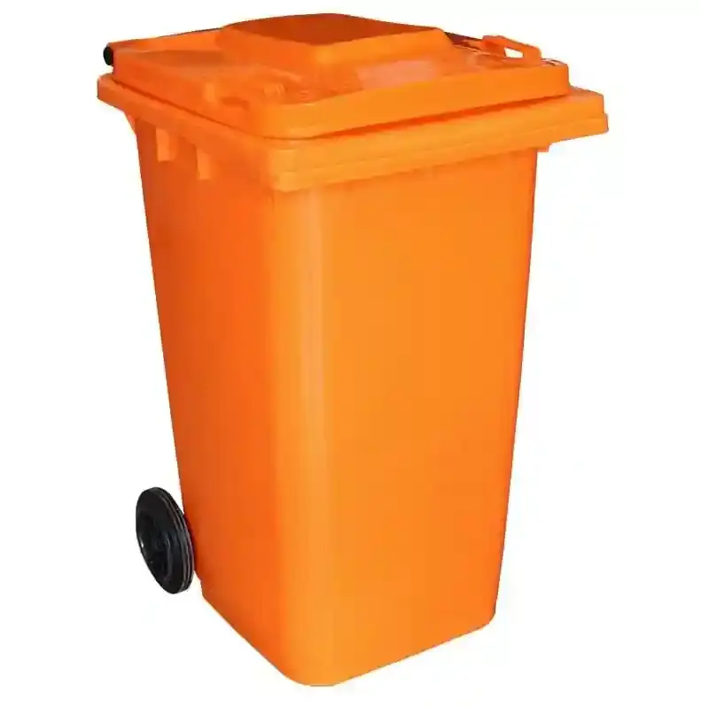 Thumbnail: Orange 240L wheelie bin for industrial waste