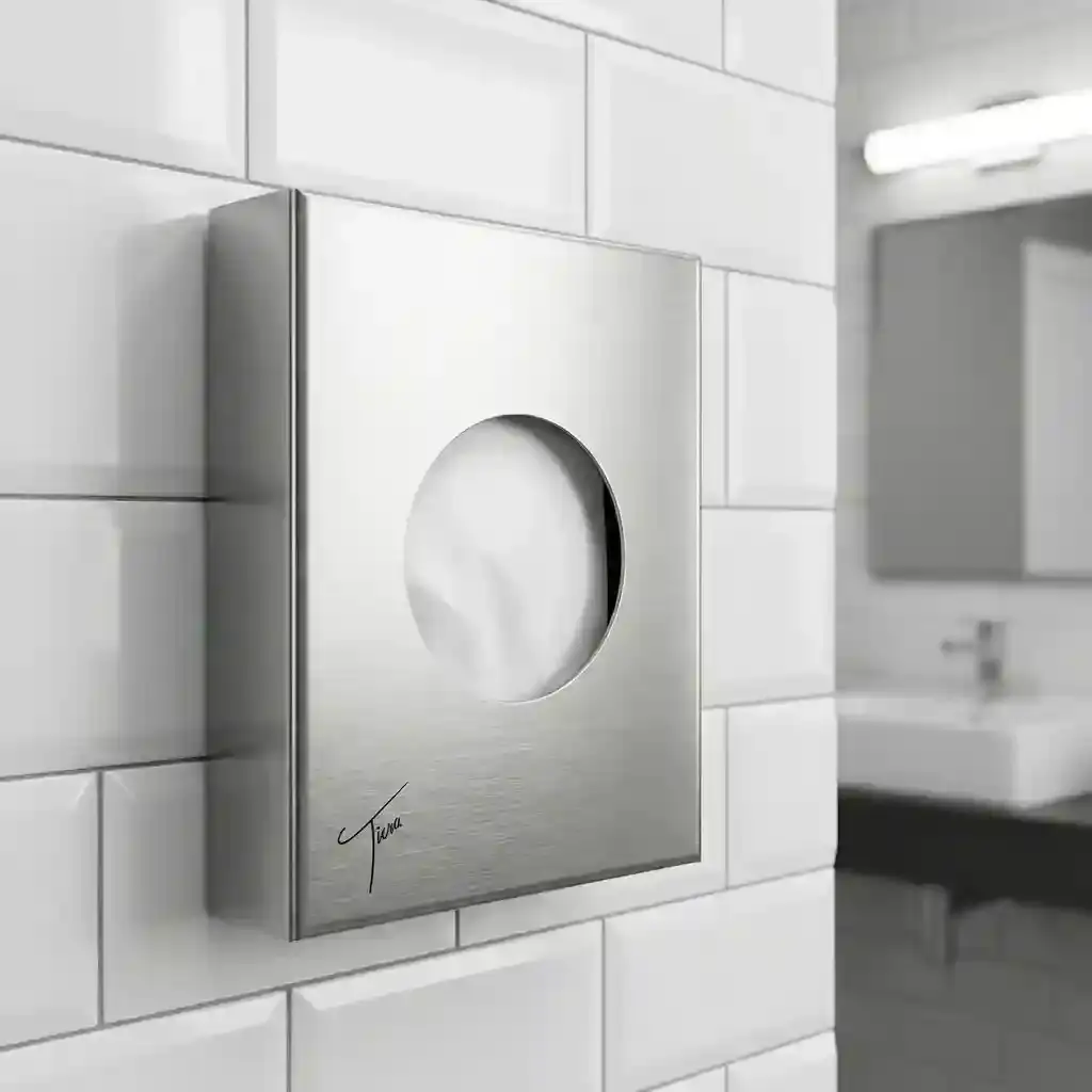 ticra hygiene bag dispenser wall mounted for commercial washrooms and sanitary waste disposal