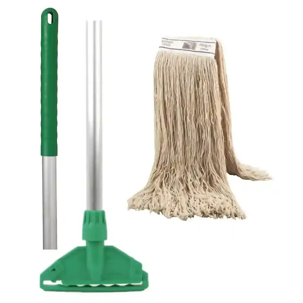 Thumbnail: Green Color-Coded Hygiene Fan Mop for environmentally friendly cleaning solutions.