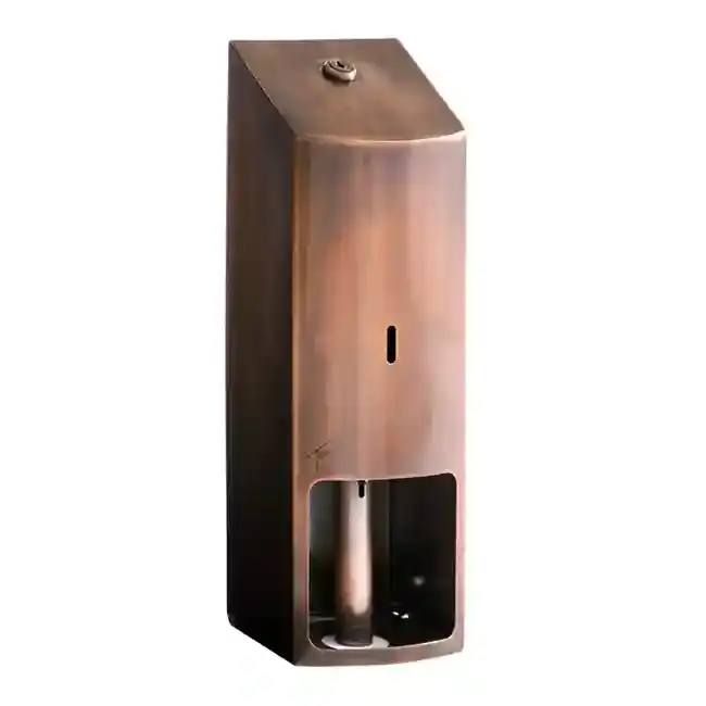 Thumbnail: Copper Ticra 3-roll toilet roll dispenser for commercial restrooms