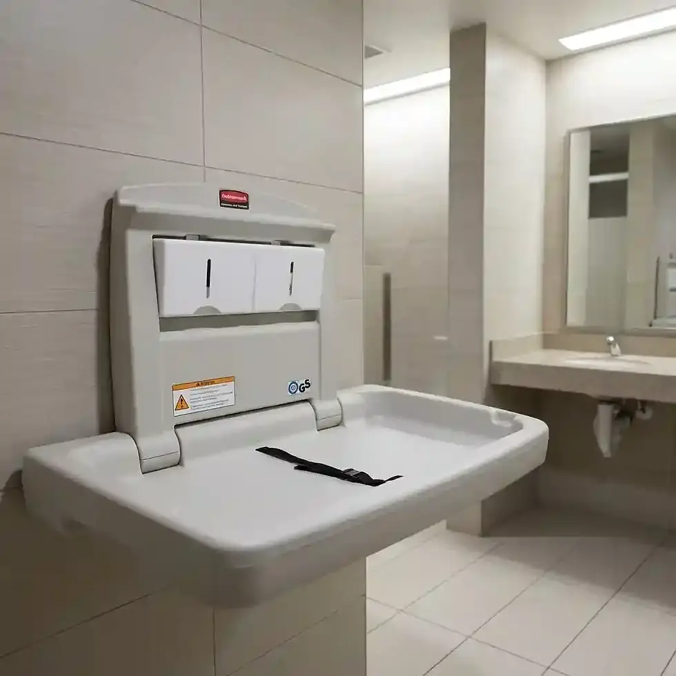 Thumbnail: baby changing station for public restrooms wall mounted horizontal diaper changing unit