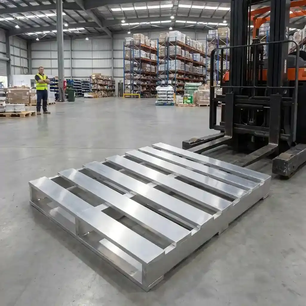 aluminium pallet 1200mm x 1000mm lightweight hygienic heavy duty pallet for industrial use
