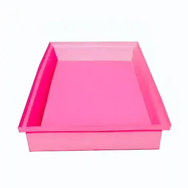 Thumbnail: Pink extra deep drip tray for chemical and oil spill control