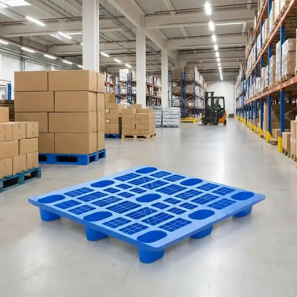 Thumbnail: light duty plastic pallet for commercial storage and light load transport applications