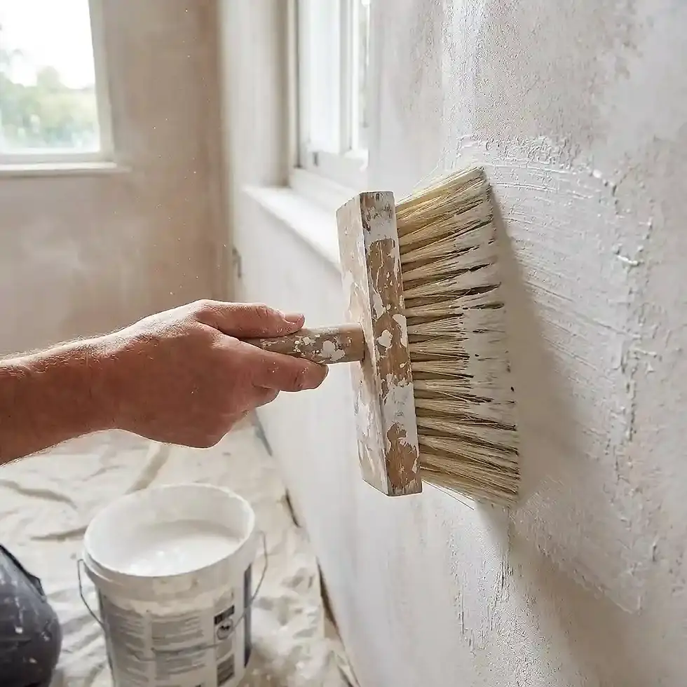 Thumbnail: durable whitewash brush for plaster application and large surface painting tasks