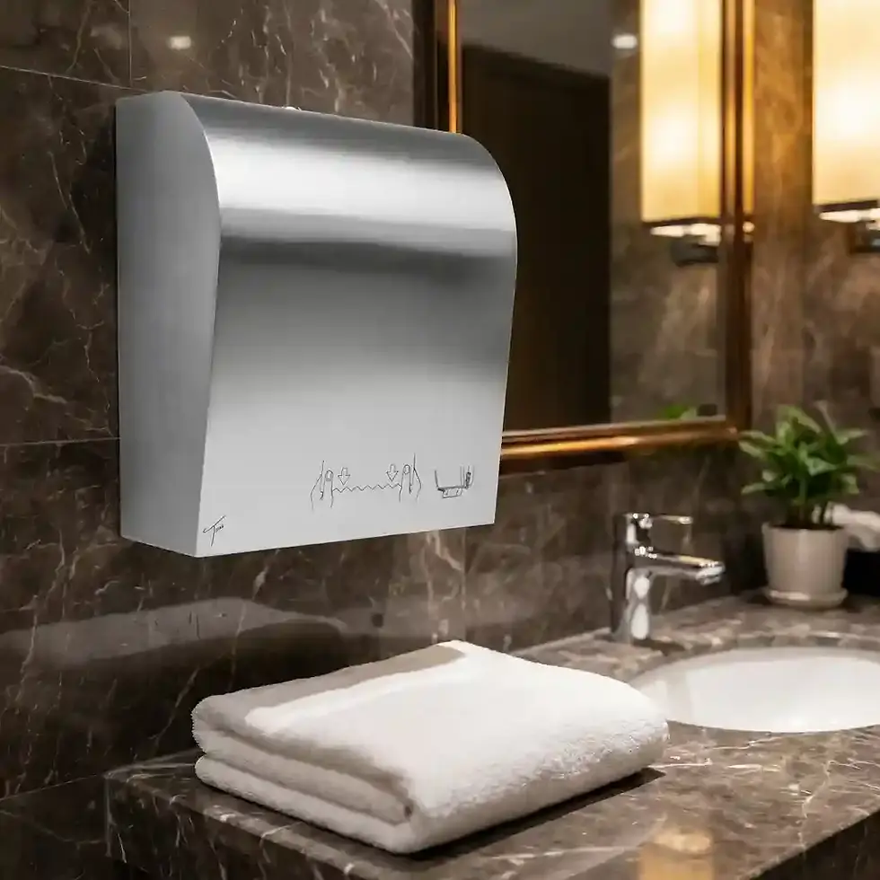 Thumbnail: heavy duty touch free toilet paper dispenser for high traffic public restroom environments