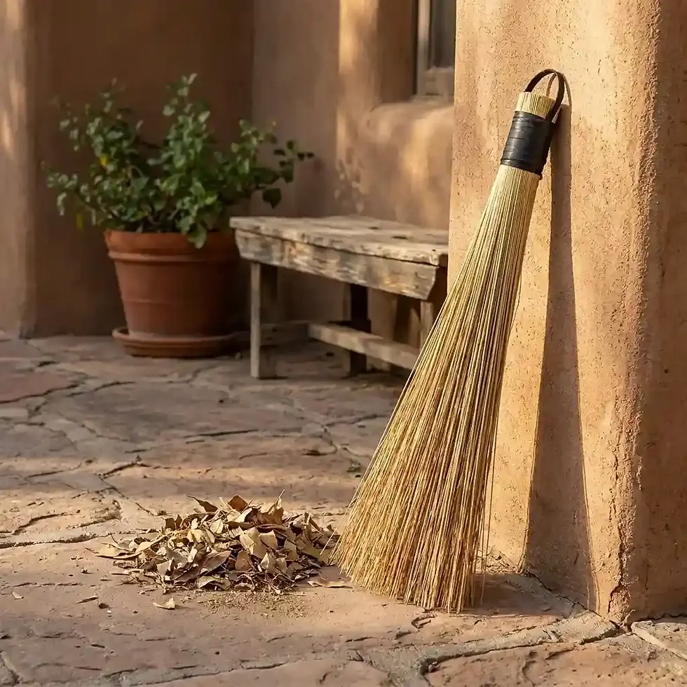 Thumbnail: traditional handmade grass broom for daily sweeping and home floor cleaning