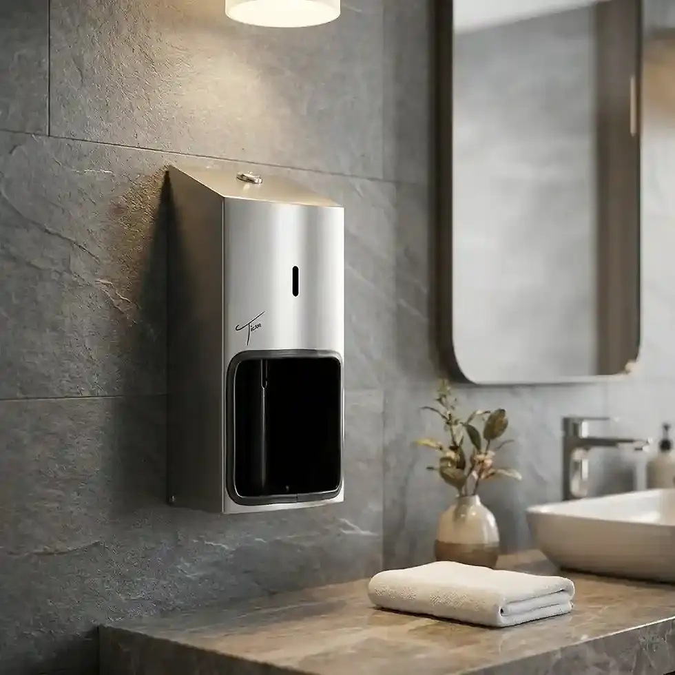 Thumbnail: ticra 2 roll toilet roll holder in white satin black stainless steel and copper finishes
