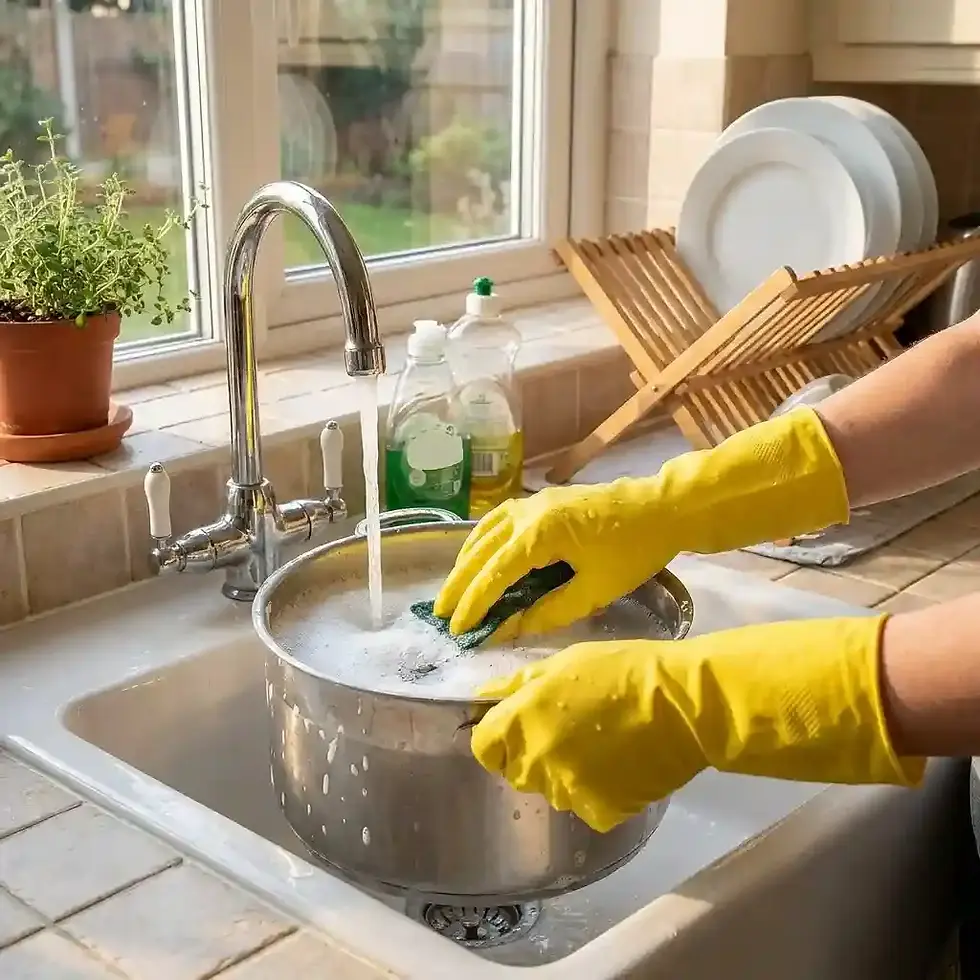 yellow household cleaning gloves all sizes for domestic cleaning and hygiene protection