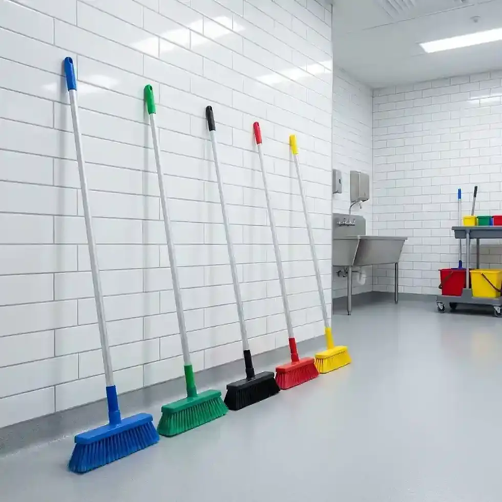 Thumbnail: 450mm hygiene broom for kitchens restaurants and food safe cleaning standards