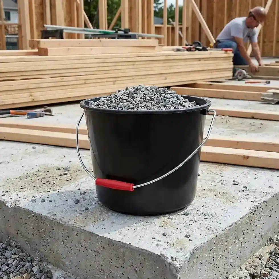 heavy duty bucket for industrial cleaning, water carrying, and maintenance use