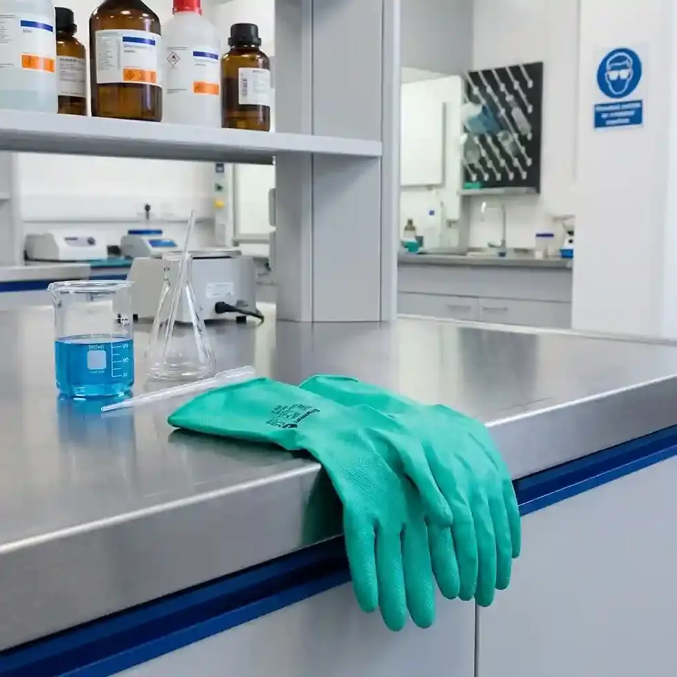 Thumbnail: chemical nitrile gloves 0056 for industrial chemical protection and safety handling