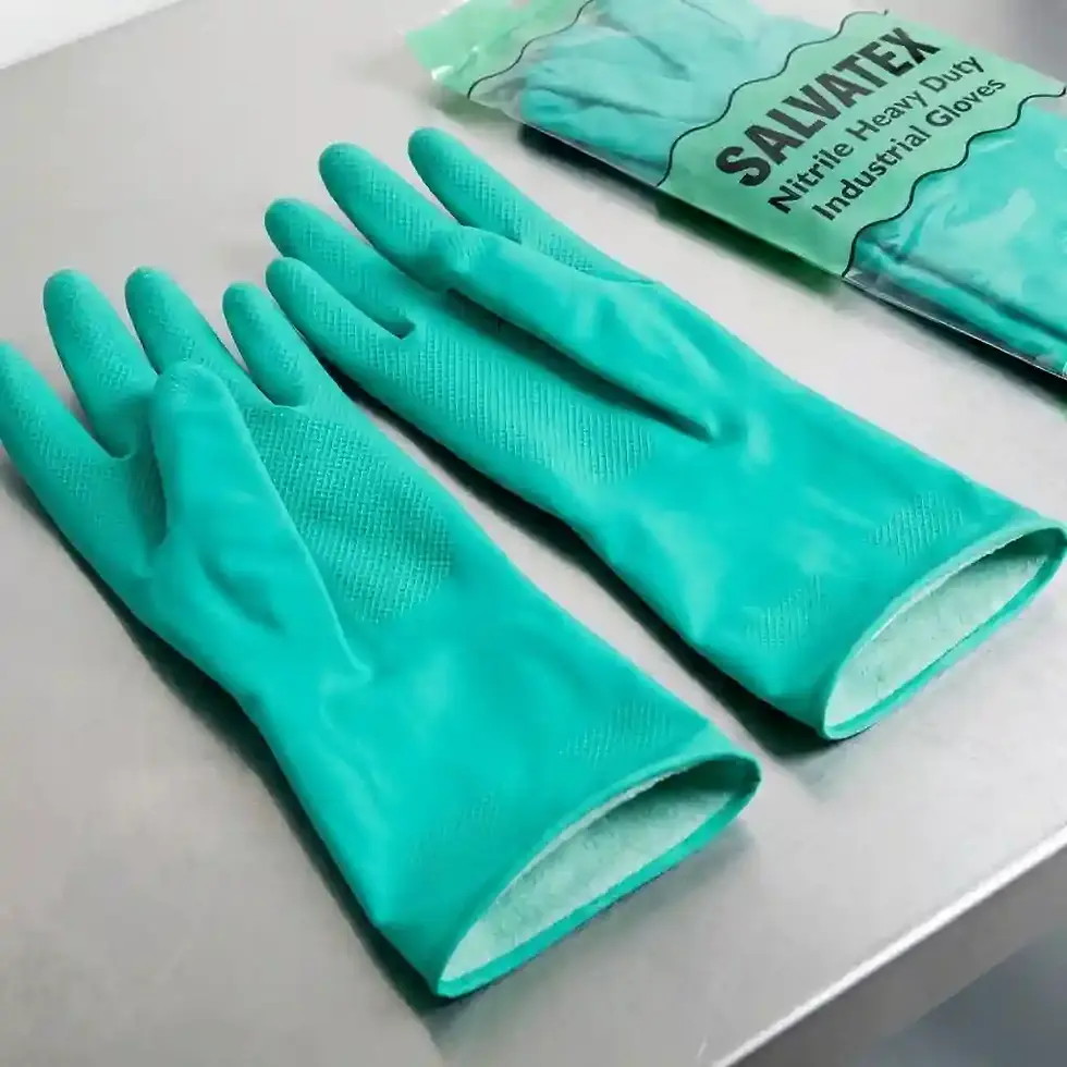 Thumbnail: green safety gloves