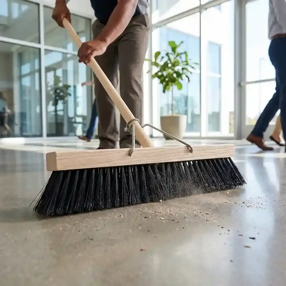 Thumbnail: platform broom 600mm South Africa soft bristle for commercial floor cleaning use