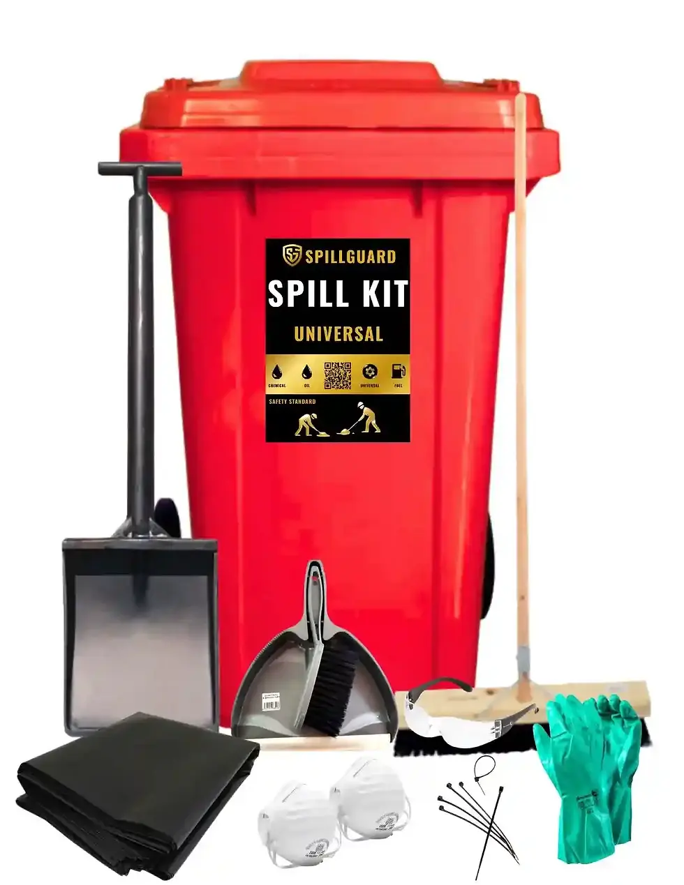 Red 240L Skeleton Spill Kit for industrial spill management