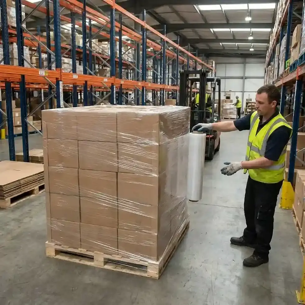 clear pallet wrap 450mm x 20 micron x 1000m stretch film for pallet securing and load protection