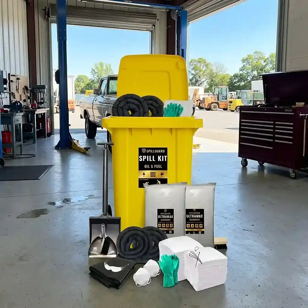 Thumbnail: 360l hydrocarbon spill response kit in wheelie bin for emergency oil and fuel spill cleanup