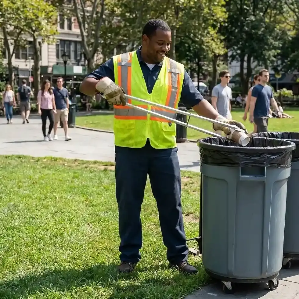 Thumbnail: heavy-duty metal litter picker for industrial cleaning and site maintenance