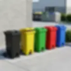 240L pedal wheelie bin hands free waste bin in multiple colours for commercial and industrial use