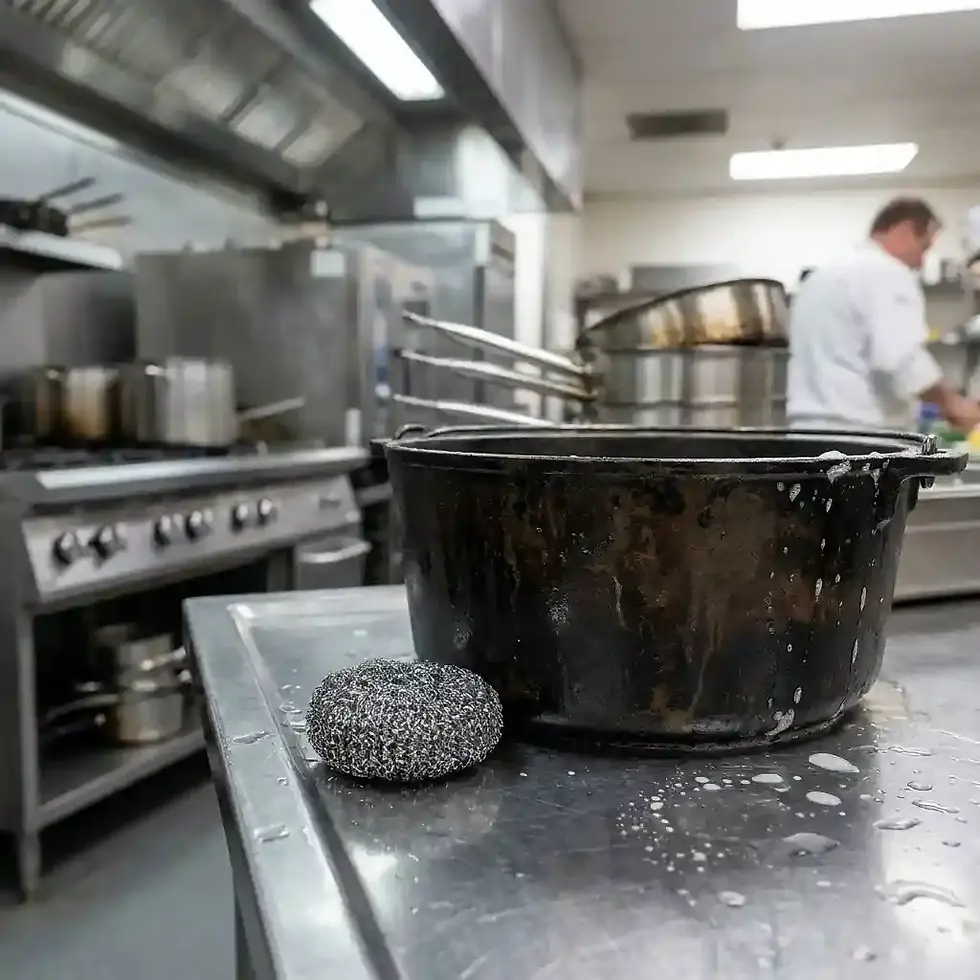 Thumbnail: durable steel scourer pads for intensive scrubbing of cookware and surfaces
