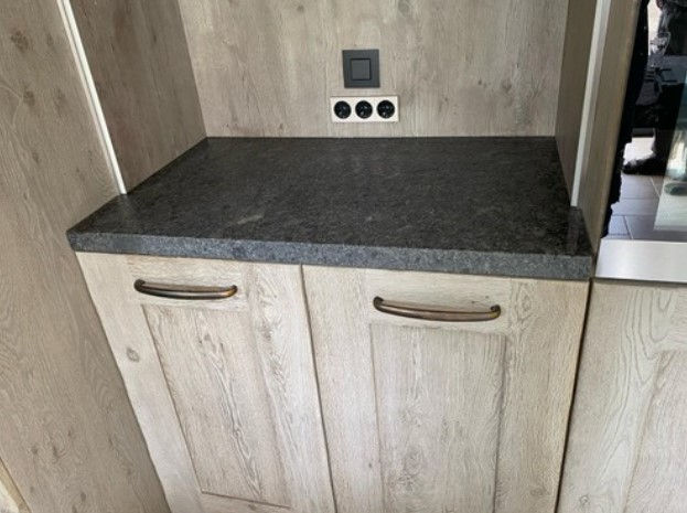 Niche en steel grey leather