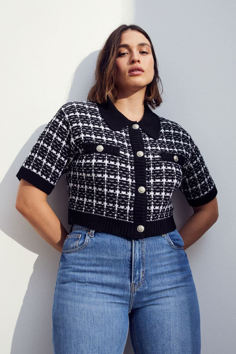 Handm tweed jellegű kardigán