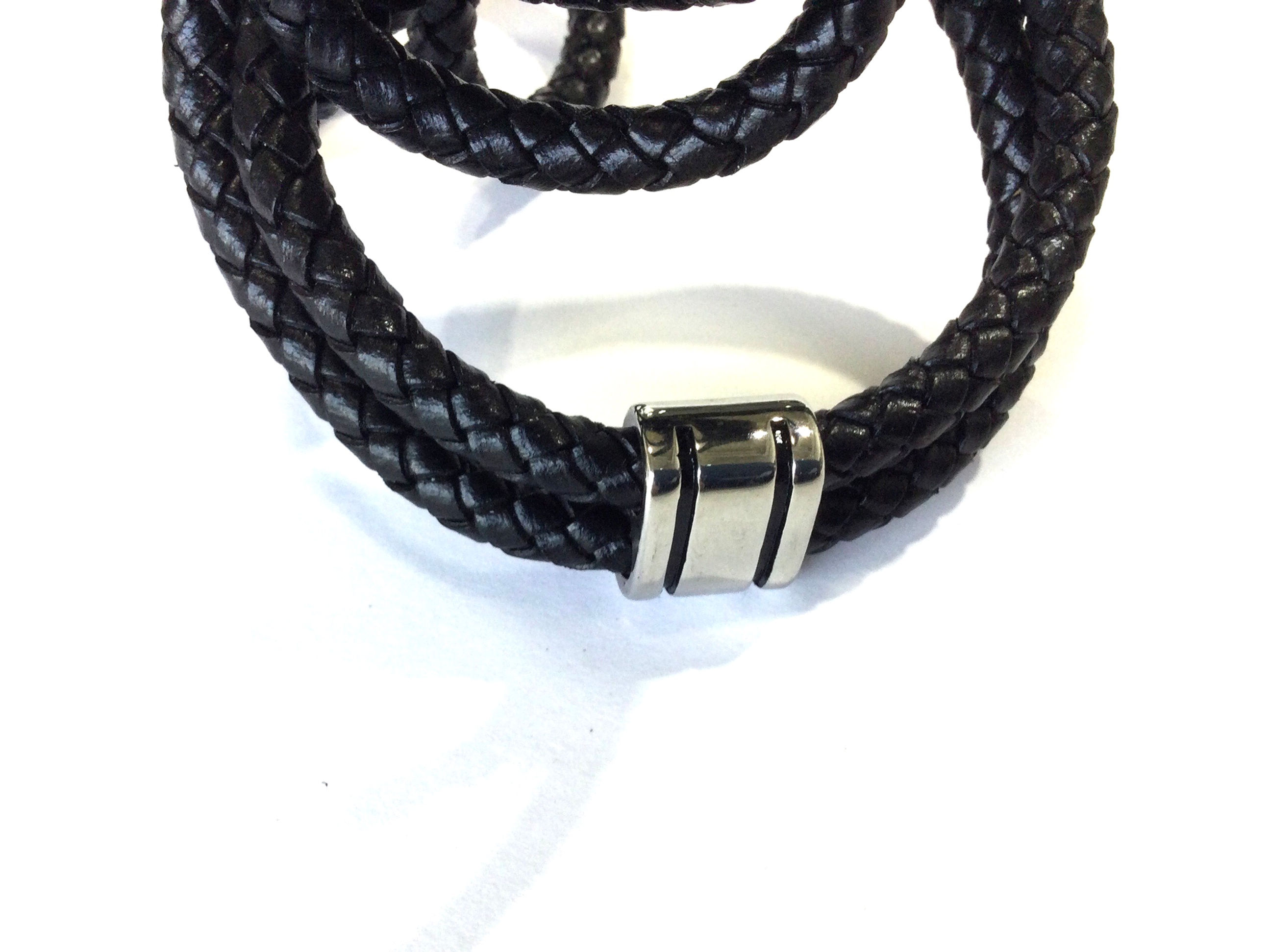 Bille 16x13mm avec 2 trous de 6mm, acier inoxydable, se vend par 1 ou 5 pcs