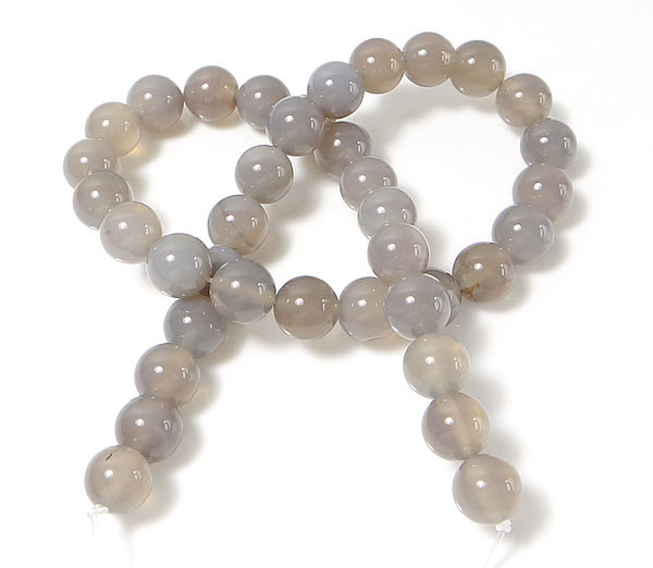 Miniature : Bille Agate gris 8mm, corde de +-15"