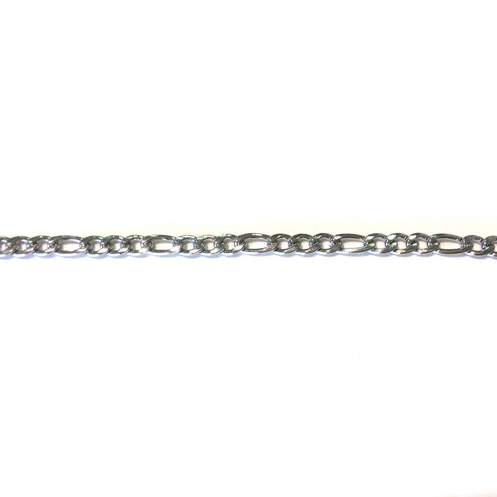 Miniature : Acier inoxydable Chaine Figaro 3/1, 4mm, se vend par 1m ou 5m