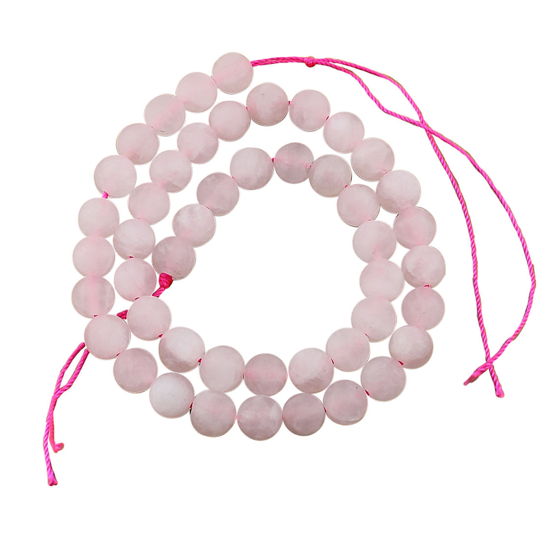 Bille Quartz rose mat 8mm, corde de +-15"