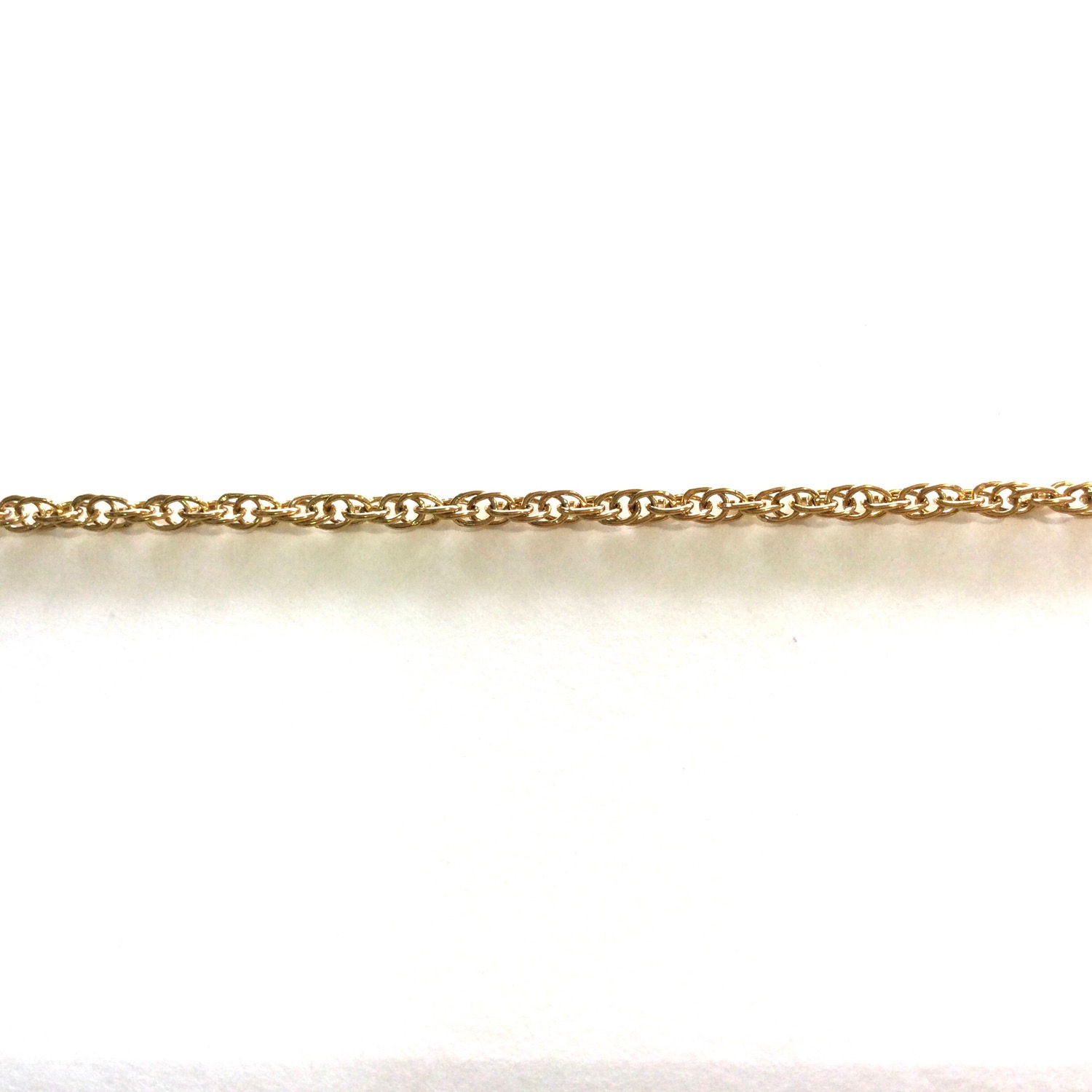 Acier inoxydable Chaine corde 3.3x2.5mm plaquée or, 1m ou 5m.