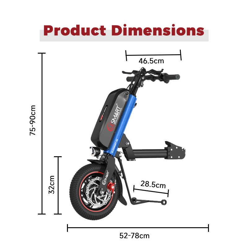 Thumbnail: ELESMART A6 500W ELECTRIC WHEELCHAIR ATTACHMENT - Shipped from UK