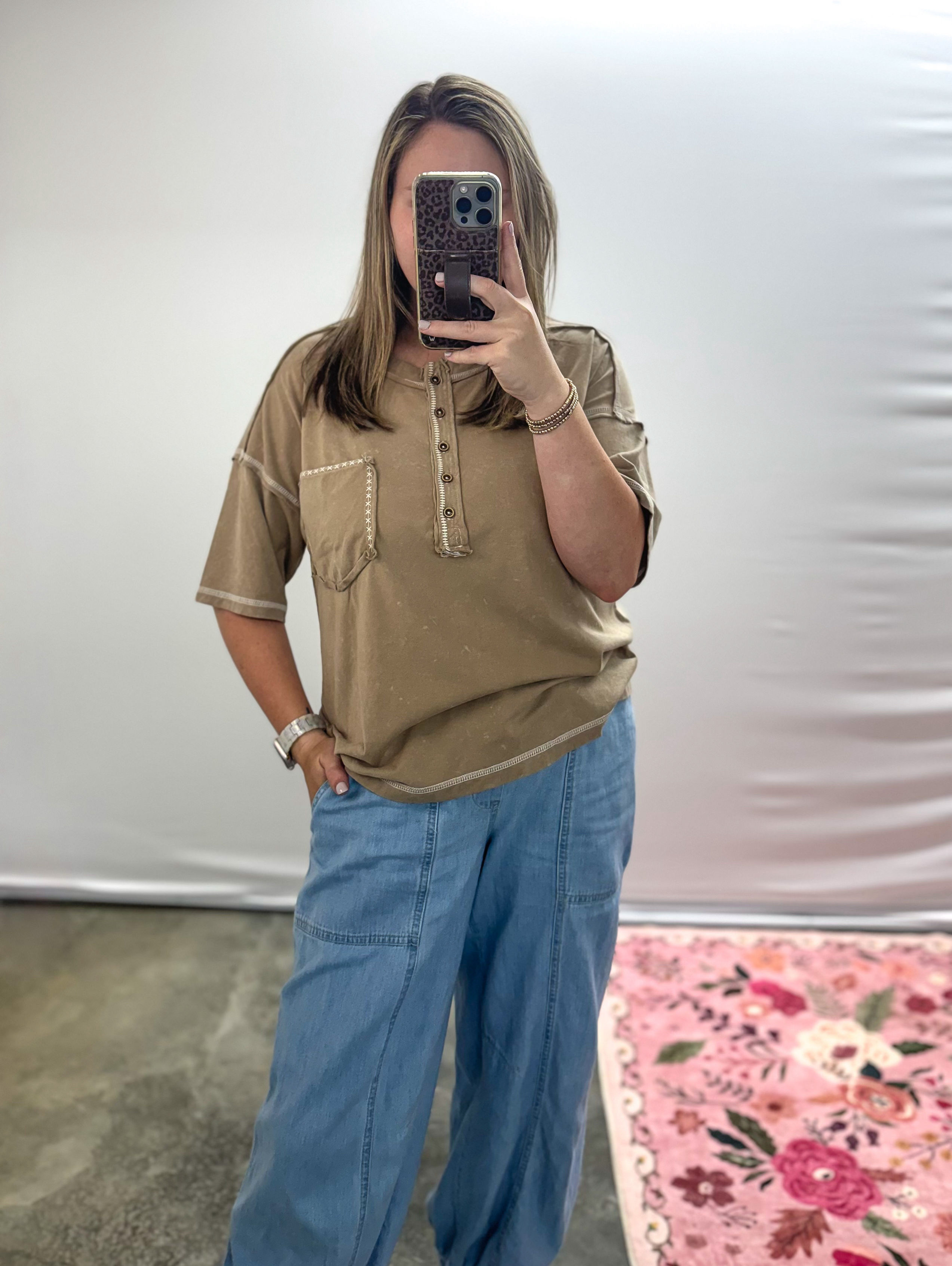 Mineral Wash Knit Top