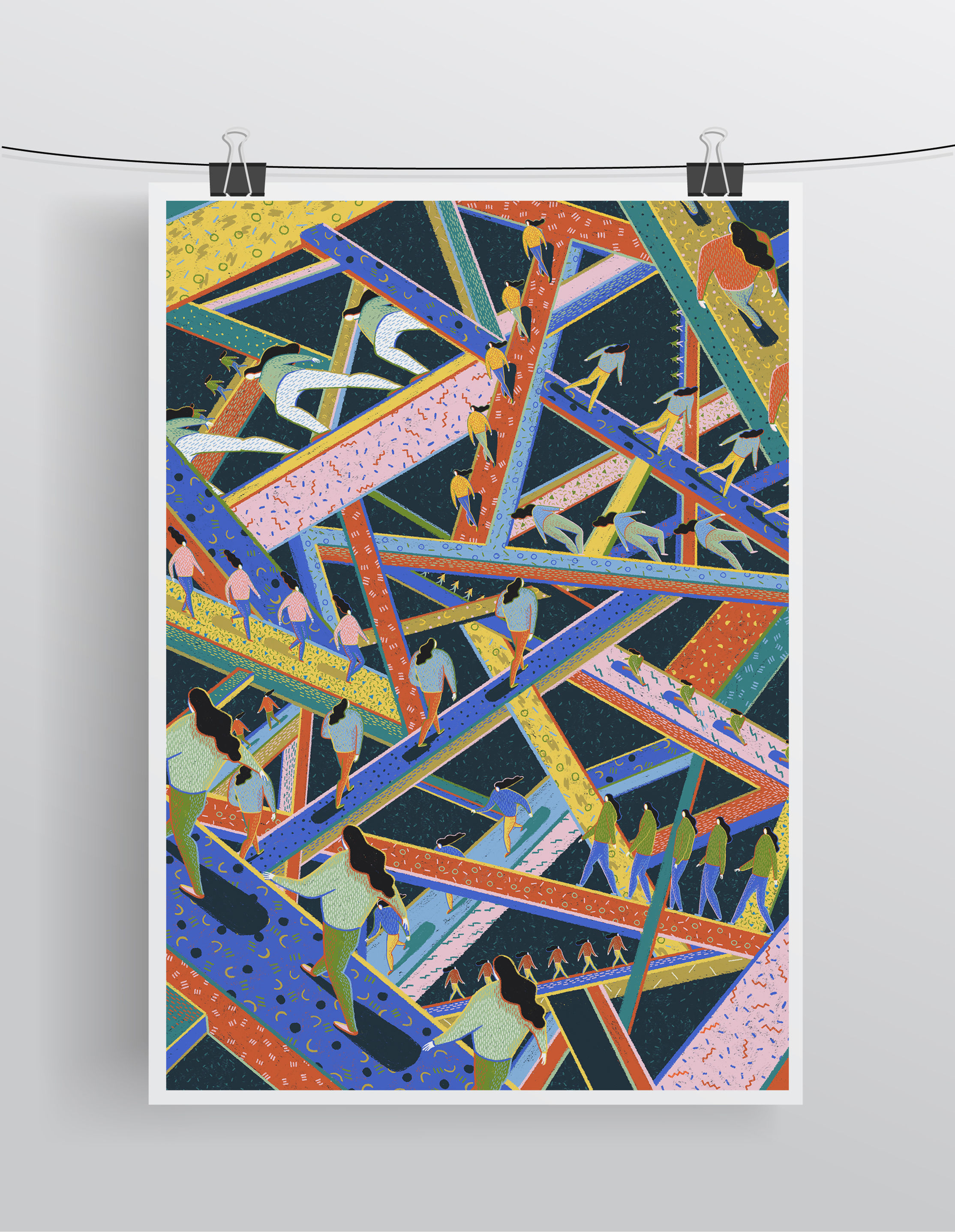 Intricate Space Illustration Giclée Art Print