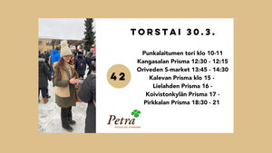 Torstai 30.3. - tavataan!