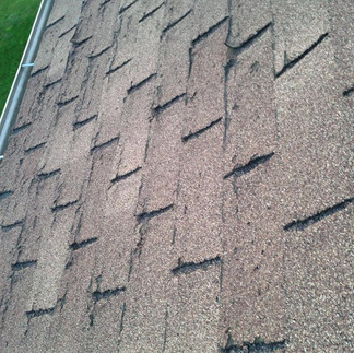 Damaged shingles