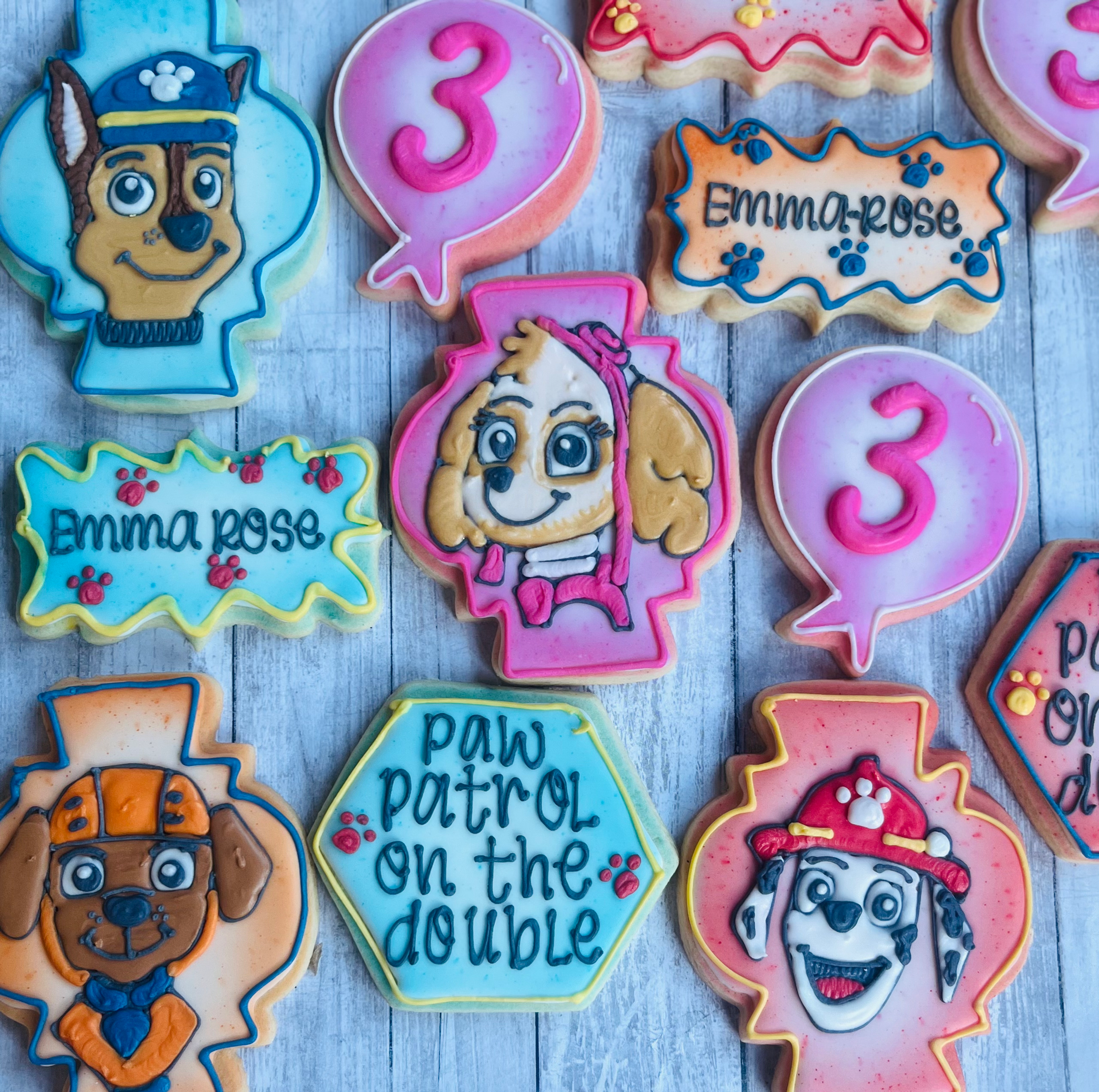 Paw Patrol Royal Icing Cookies 